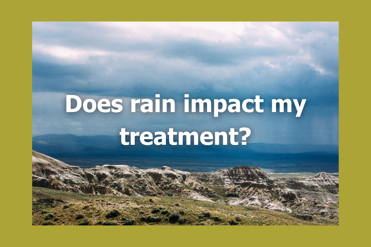 Does rain or watering impact my treatment?
