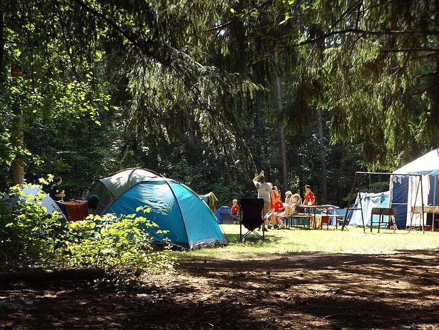 Tents on a camping site 