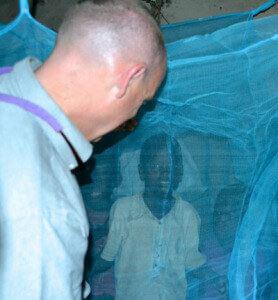 Chris with a Mosquito Net