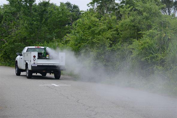 Truck Performing Mosquito Fogging