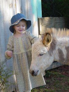 little girl and pony