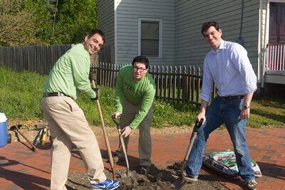 Participants Planting a Tree