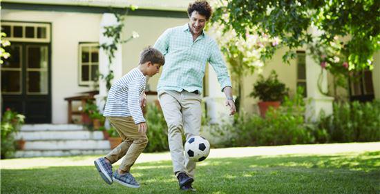 Playing Soccer Outside