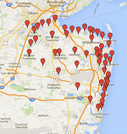 Mosquito Squad of Central Middlesex and Monmouth County Service Map