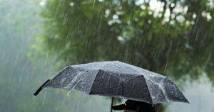 Umbrella in storm 