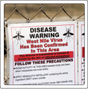 west nile virus warning sign 